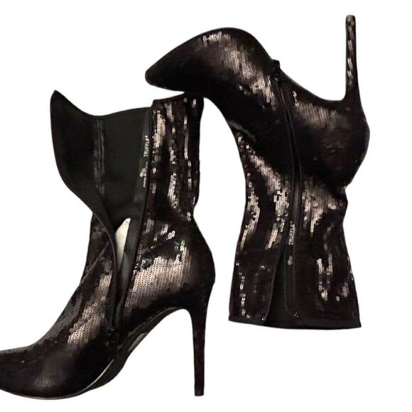 Truffle Collection Sequin Stiletto Heel Boots Black Size 40 (US 9.5) - Picture 4 of 8